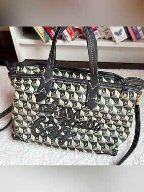 Anya Hindmarch Designer Extra Small I Am A Plastic Bag Monogram Tote Bag Grey